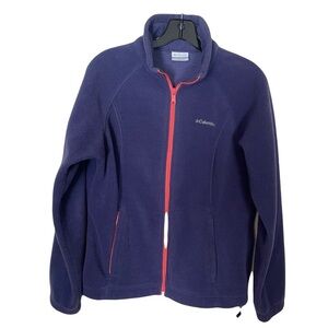 Columbia sportswear company women’s jacket purple full zipper pink trim size M